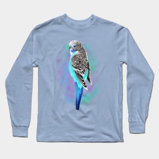 Blue budgie Long Sleeve T-Shirt